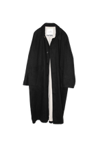 THE 'SIDE UP' COAT IN BLACK